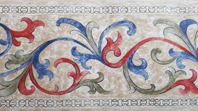 Пленка самоклеящаяся бордюрная 13,3х1000cm водостойкая цветной узор