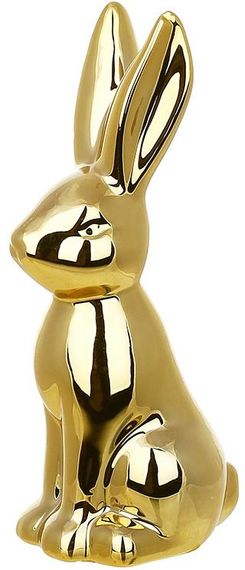 Набір 12 декоративних порцелянових фігурок "Золотий Кролик" 13см