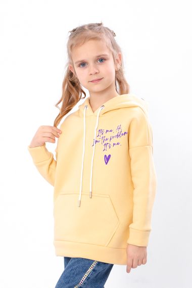 Худі для дівчинки (з капюшоном) Носи своє 110 Світло-жовтий (p-12414-182902)