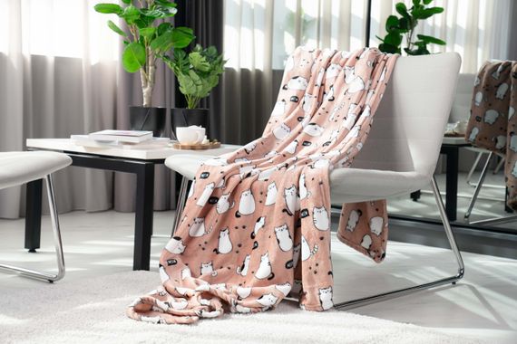 Плед Ardesto Flannel 160х200см котики (ART0108PB) | Зображення 1