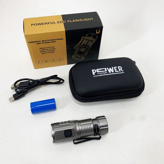 Яркий тактический фонарик, Фонарь для дома с зарядкой от розетки, Перезаряжаемый ручной фонарь JK-64 | Зображення 5