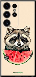 Чохол на Samsung Galaxy S24 Ultra Єнотик з кавуном "4605b-3389-2448"