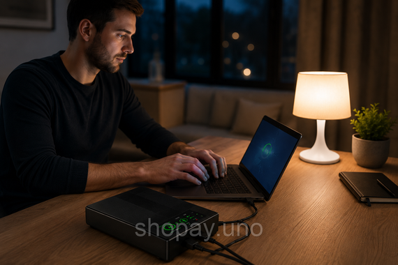 UPS-Power Bank 20000mAh для роутеров и видеокамер 5V/9V/12V+USB / Источник бесперебойного питания / Повербанк для роутера | Зображення 3