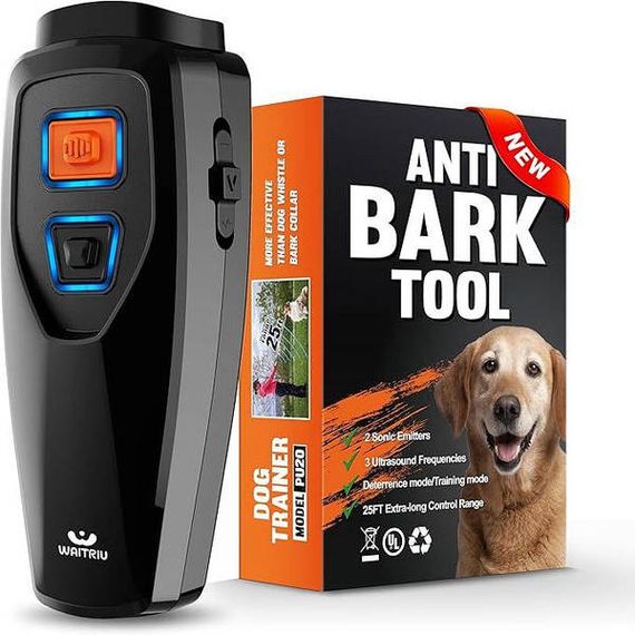 Пристрій проти гавкання собак Anti Bark Tool ультразвукове 20-25 кГц чорне для дресирування портативне