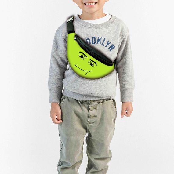 Сумка-бананка дитяча Фортнайт обличчя "Fortnite" з принтом, 32х15см, сумка для хлопчика через плече (00207)