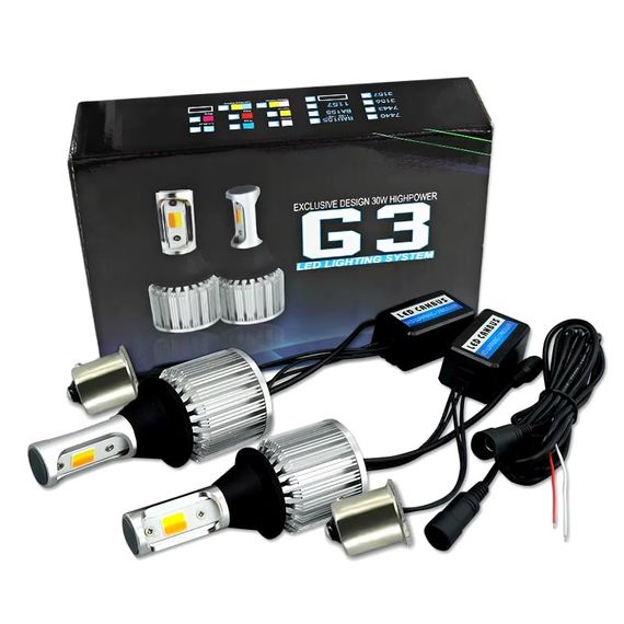Ходові вогні BAXSTER DRL + поворот Cob Light P21W BAU15S 12V | Зображення 2