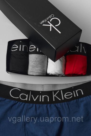 Мужской набор Calvin Klein Steel Black, мужские трусы Кельвин Кляйн в коробке на 4 штук, набор хлопковых трусов | Зображення 6