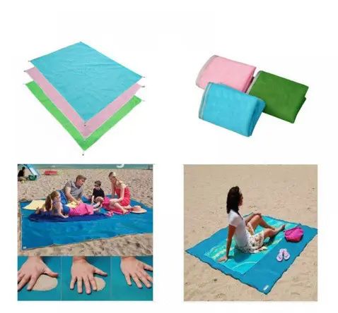 Анти-песок Пляжная чудо подстилка коврик для моря Originalsize Sand Free Mat | Зображення 6