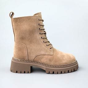 Черевики жіночі замшеві хутро 590143 Бежеві 36 37 38 39 40 41