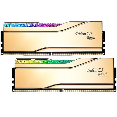 Модуль памяти для компьютера DDR5 32GB (2x16GB) 6400 MHz Trident Z5 Royal Gold G.Skill (F5-6400J3039G16GX2-TR5G) | Зображення 1