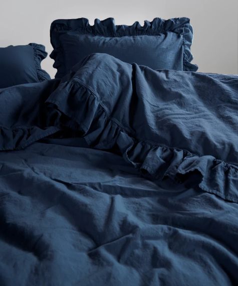 Постільна білизна Limasso Stonewashed Exclusive Ranforce 200 х 220 см Dress Blue | Зображення 2