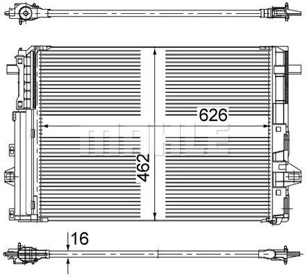 Радіатор кондиціонера MB A-CLASS W169/W176/B-CLASS W246/W242 2.2CDI/GLA-CLASS X156 1.5D-2.2D 11-, MA | Зображення 3