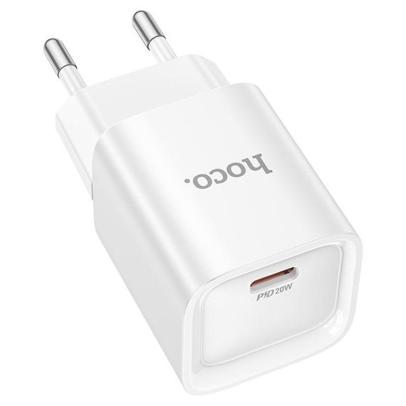 Набір СЗУ 110-240V HOCO C146A+кабель Type-C, 1xUSB-C, PD20W, 1м кабель | Зображення 4