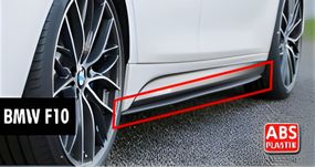 Бокові пороги DPT V-2 (чорний глянець) для BMW 5 серія F-10/11/07 2010-2016 рр