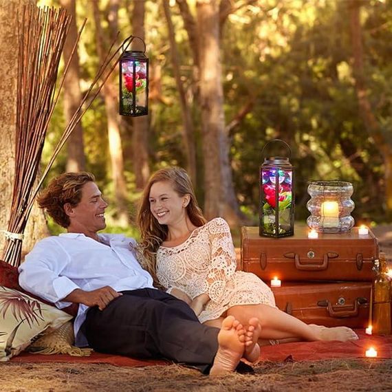 Світловий ліхтар HOHOTIME, обертові 3 кольорові стійкі до падінь підвісні світильники зі штучними | Зображення 7