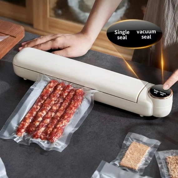 Вакуумний пакувальник харчових продуктів Vacuum Sealer із сенсорним дисплеєм + 10 пакетів | Зображення 4