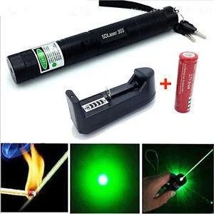 Указка laser 303 green, лазерна указка з насадками, зелений промінь EL -1167 (303) | Зображення 7