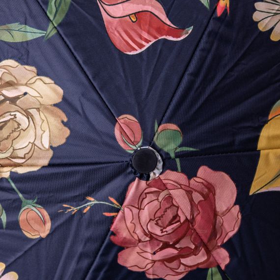 Парасолька механічна елегантна з принтом міцна надійна з поліестеру діаметр 99 см Чорний HP-23-15B | Зображення 7