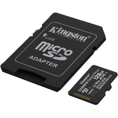 Карта памяти Kingston 128GB microSDXC class 10 UHS-I U3 V30 A1 Canvas Select Plus (SDCS3/128GB) | Зображення 1
