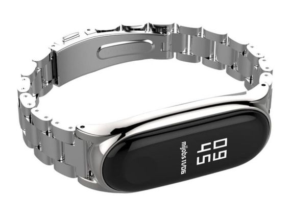 Металлический ремешок Primo Mijobs для фитнес-браслета Xiaomi Mi Band 3 - Silver | Зображення 1