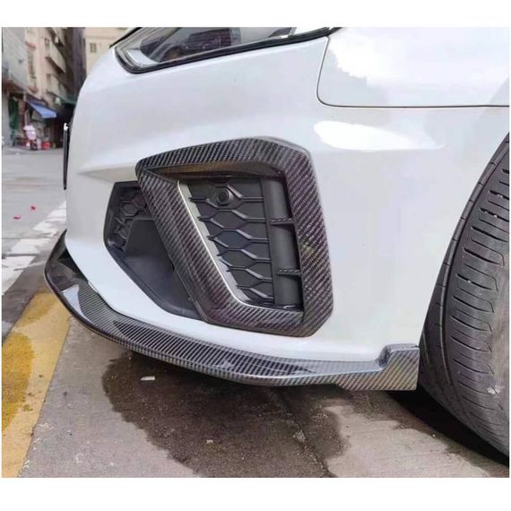 Накладки на протитуманні фари V1 (для S-Line SD 2015-2019, Карбон) для Ауди A4 B9 рр | Зображення 1