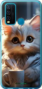 Чохол на Vivo Y30 Білий кіт "5646u-2154-2448"