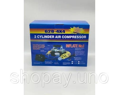 Автомобільний компресор двопоршневий Air Compressor 12V 628-4x4 | Зображення 2