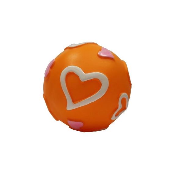 Іграшка для собак Misoko&Co Heart Ball, 7.5 см, помаранчевий