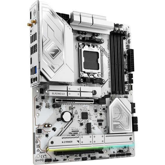 ASRock B850 Steel Legend WiFi (AM5/B850, 4*DDR5, 2xPCIex16, HDMI, 4xSATA,4xM.2, 2.5GLan, ATX)