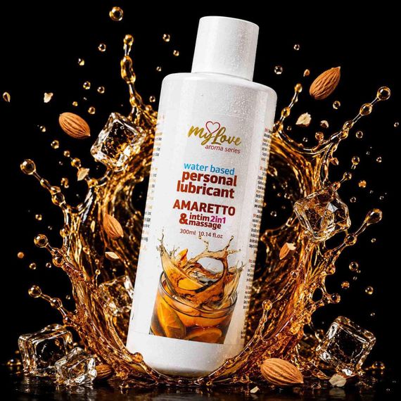 2в1 лубрикант та масажний гель - MyLove Aroma Series Intim&Massage Amaretto, 300 мл Sex Aura | Зображення 1