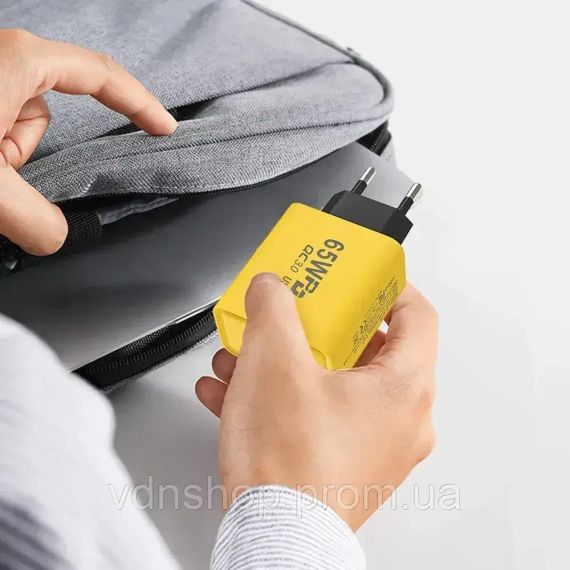 Зарядний пристрій для телефону (65W) / Адаптер для заряджання / Швидка зарядка для смартфона | Зображення 7