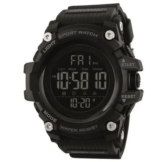 Годинник для військовослужбовців SKMEI 1384BK BLACK | Брендовий чоловічий годинник | Наручний годинник XI-461 skmei електронний