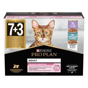 Набір вологого корму для котів з індичкою та рибою Purina Pro Plan Delicate 85 гр х 10 шт