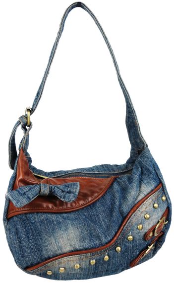 Жіноча джинсова сумка  Fashion jeans bag синя