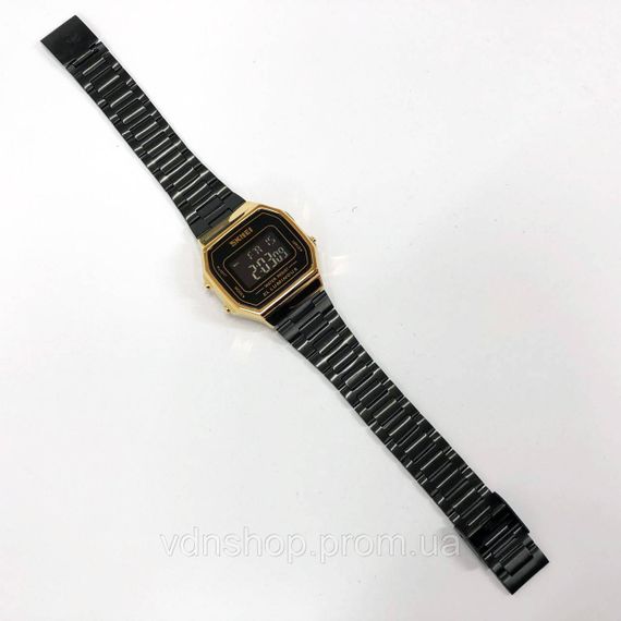 Простий електронний наручний годинник чоловічий SKMEI 1647GDBK, Старовинні чоловічі годинники CW-49 | Зображення 7