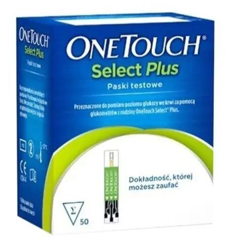 One Touch Select Plus, ван тач-селект плюс, тест смужки для глюкометра, 50 шт. | Зображення 1