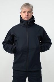 Військова куртка на флісі Soft Shell Military синя ДСНС