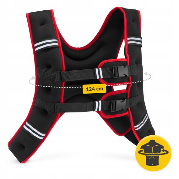 Жилет-обтяжувач для тренувань 4FIZJO 10 кг Black/Red (P-5905973402163) | Зображення 5