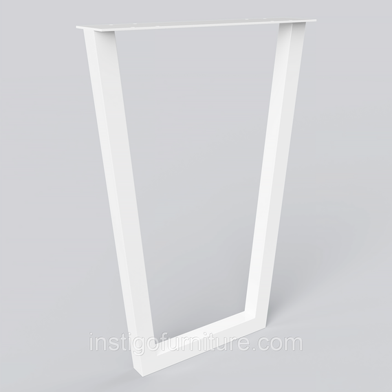 Комплект опор для столу з металу 500×100mm, H=730mm (профільна труба: 40x40mm) Білий | Зображення 5