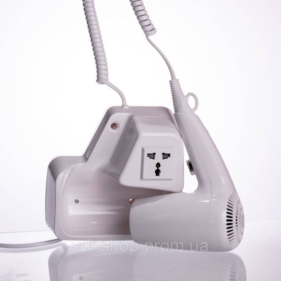 Фен настінний для сушіння волосся побутовий фен для укладання компактний потужний 1200 Вт SK-CF-2217 | Зображення 7