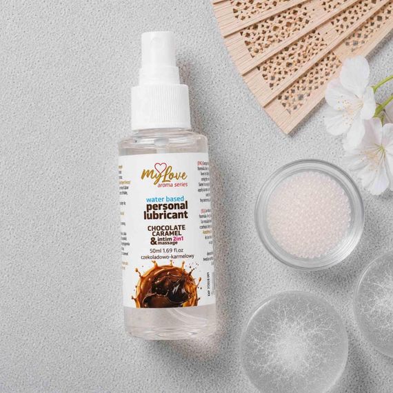 2в1 лубрикант та масажний гель - MyLove Aroma Series Intim&Massage Chocolate Caramel, 50 мл Sex Aura | Зображення 2