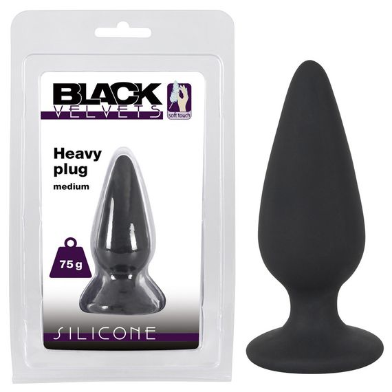 Анальна пробка - Black Velvets Heavy Plug Medium Sex Aura