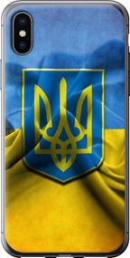 Чехол на iPhone XS Флаг и герб Украины 1 "375u-1583-17620"