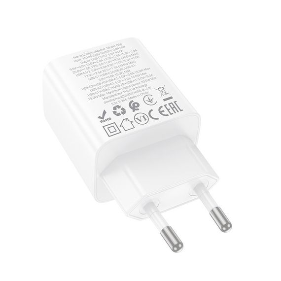 МЗП Hoco N56 Fundador PD30W four-port (2USB-A/2C) White | Зображення 1