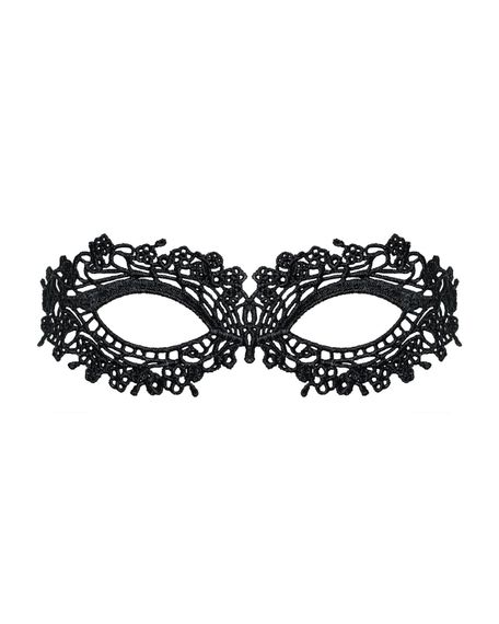 Кружевная маска Obsessive A710 mask, единственный размер, черная, Черный | Зображення 1