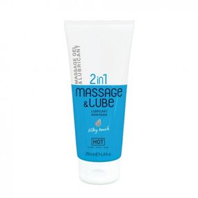Масажний гель та лубрикант HOT Massage & Glide Gel 2in1 шовковий дотик, 200 мл Sex Aura