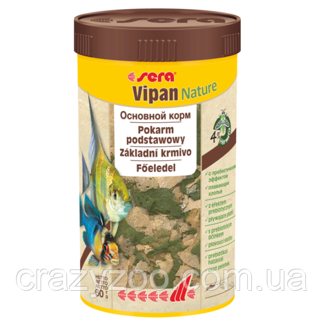 Корм для рыб Sera Vipan Nature в хлопьях 250 мл (60 г) 45281