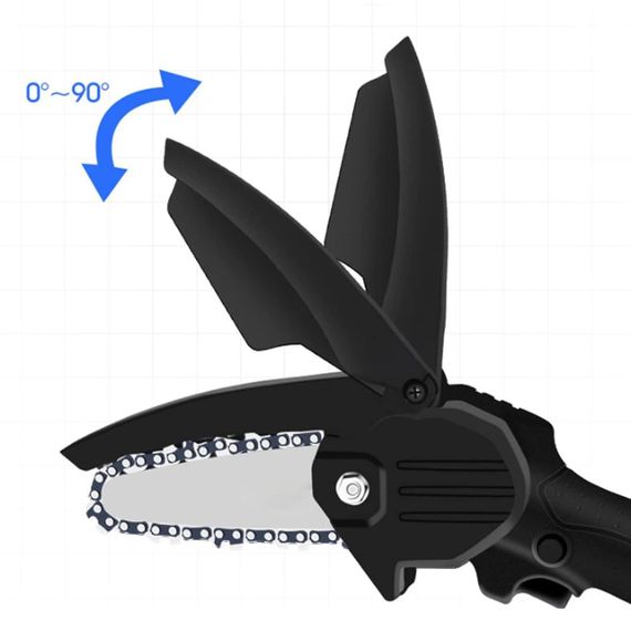 Аккумуляторная цепная пила 24V с 2-мя аккумуляторами Lithium в кейсе / Беспроводная ручная мини электропила | Зображення 4