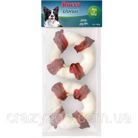 Лакомство для собак Rocco Donut Пончик с говядиной и уткой 130 г 015203 ЦЕНА ЗА 1 ШТ
