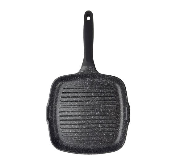 Сковорода-гриль антипригарна Vinzer Kuro 28x28 см 50424 алюмінієва рифлена для всіх плит | Зображення 1